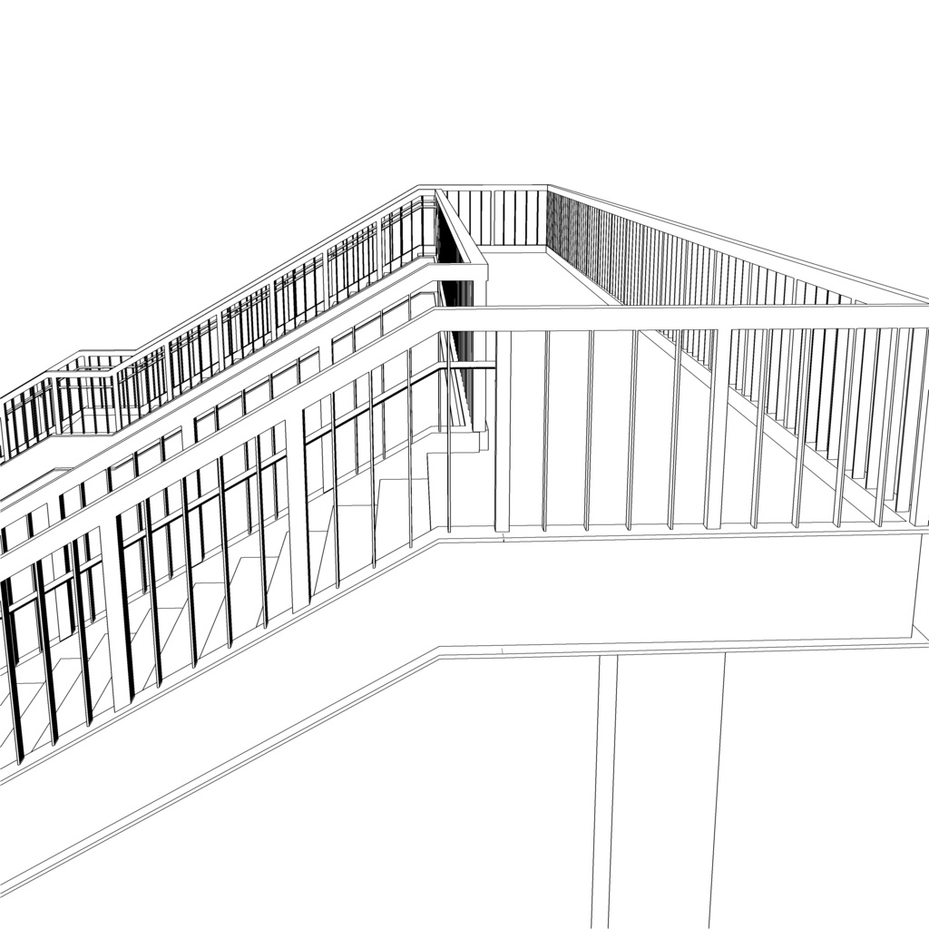 3D_歩道橋・跨線橋【クリスタ用素材】