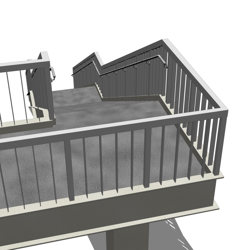 3D_歩道橋・跨線橋【クリスタ用素材】