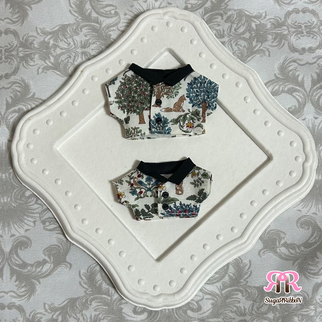 森の動物シャツ