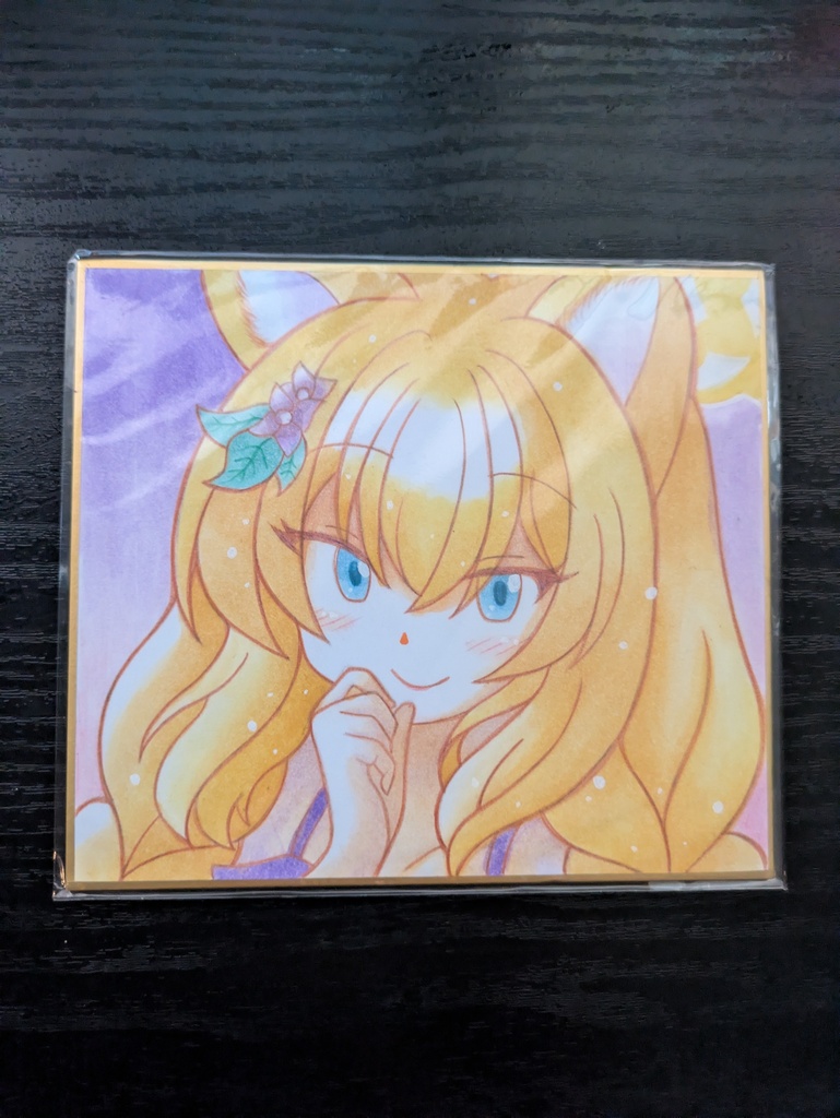 ブルアカ伊落マリー手描き色紙