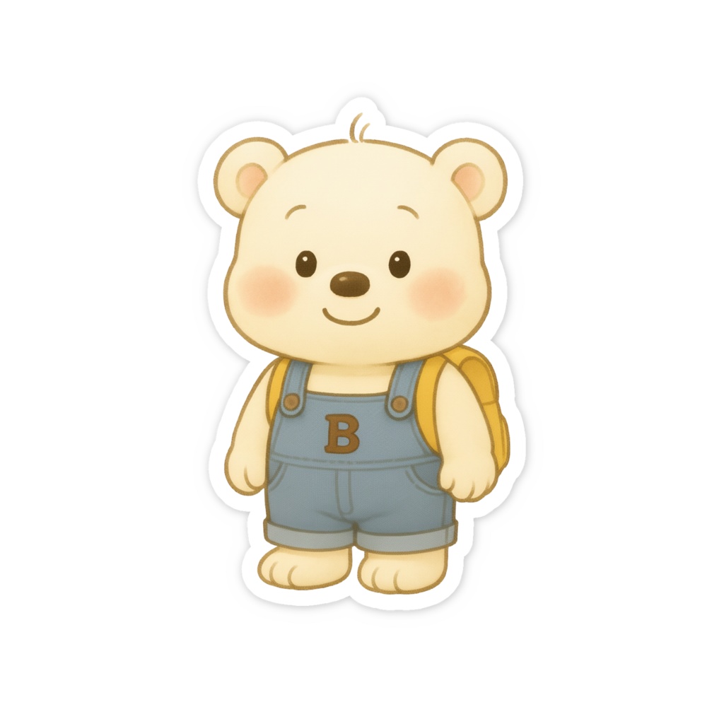 しろくまぼんぼんステッカー