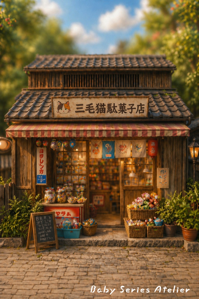 ほたる町コレクションNo.011「おばあちゃんのあんみつと、帰り道」|絵本風イラストセット