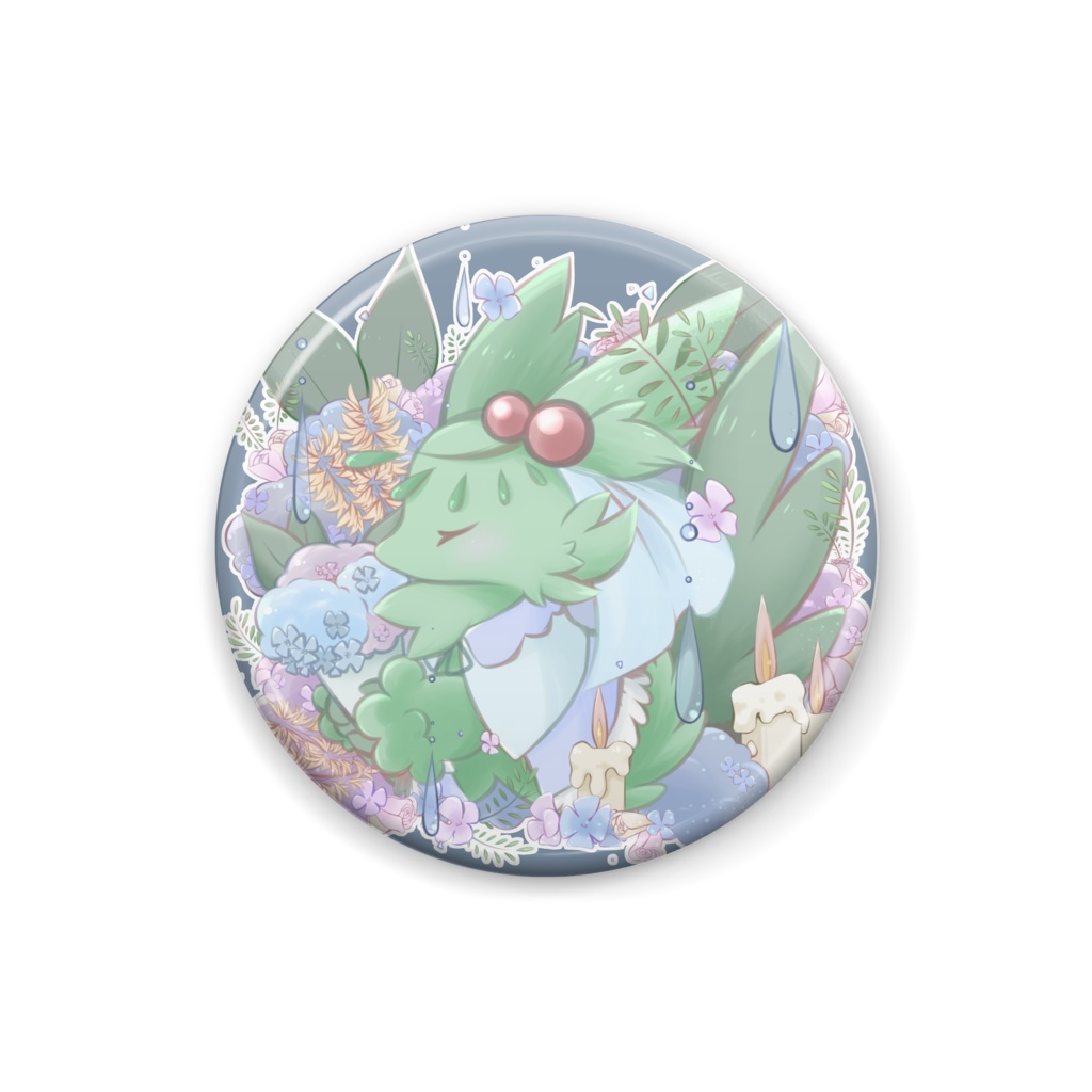 もりのけだま缶バッジ(6月)