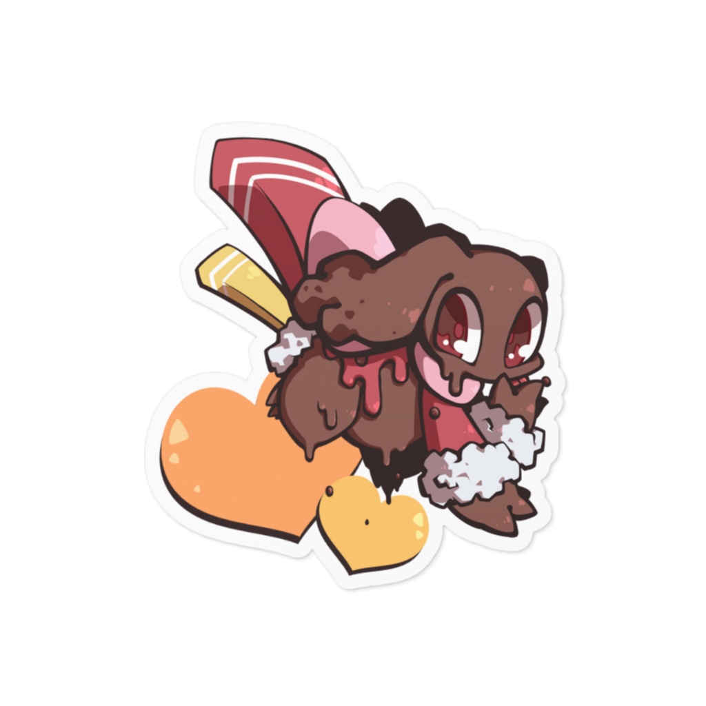 けだまステッカー@バレンタイン