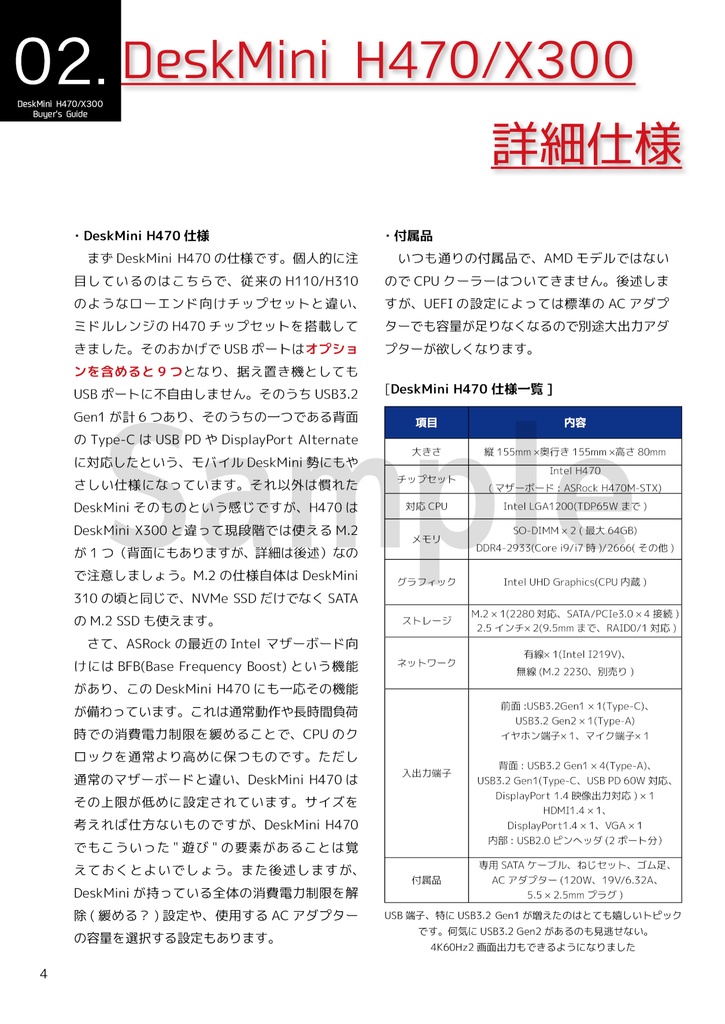 DeskMini H470/X300 バイヤーズ・ガイド