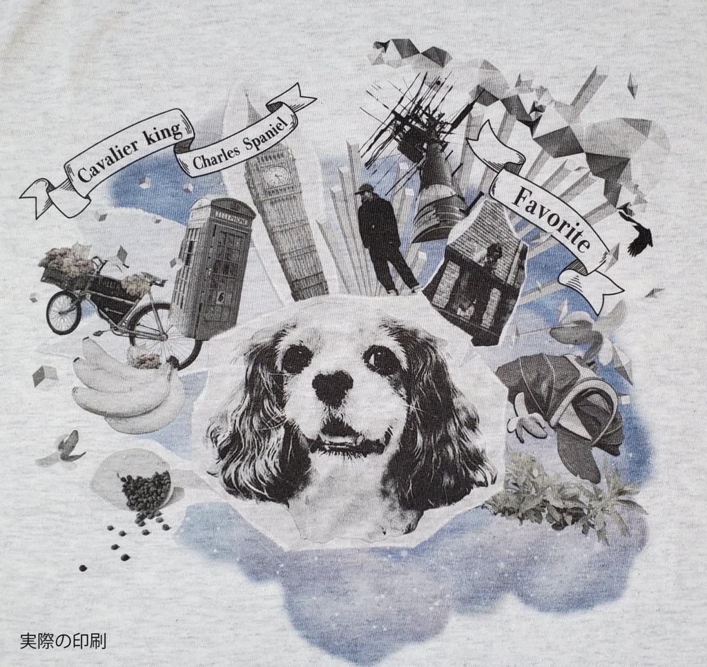 こむぎさんのコラージュTシャツ