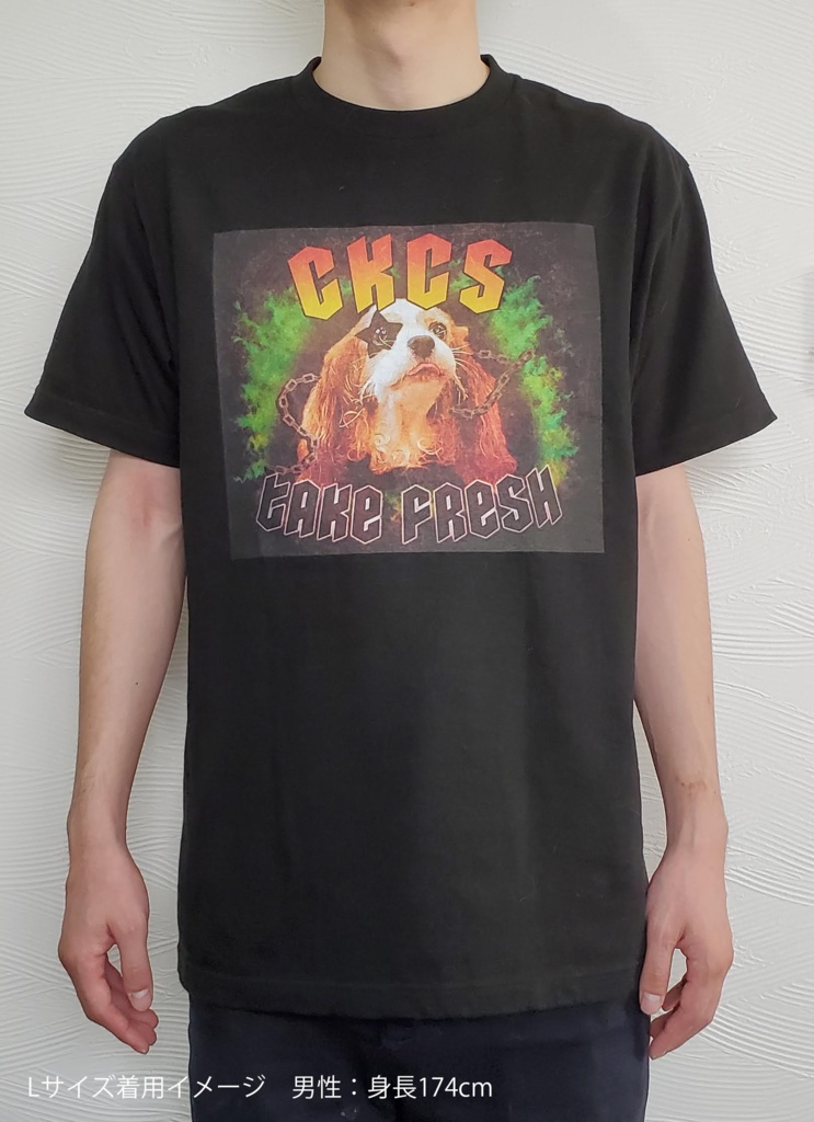 こむぎさんのロックTシャツ【ブラック】