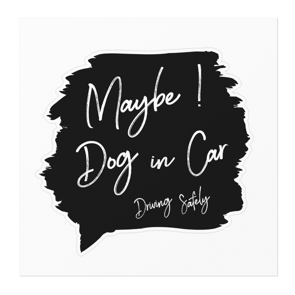 「車に愛犬が乗っていることもあります」ステッカー