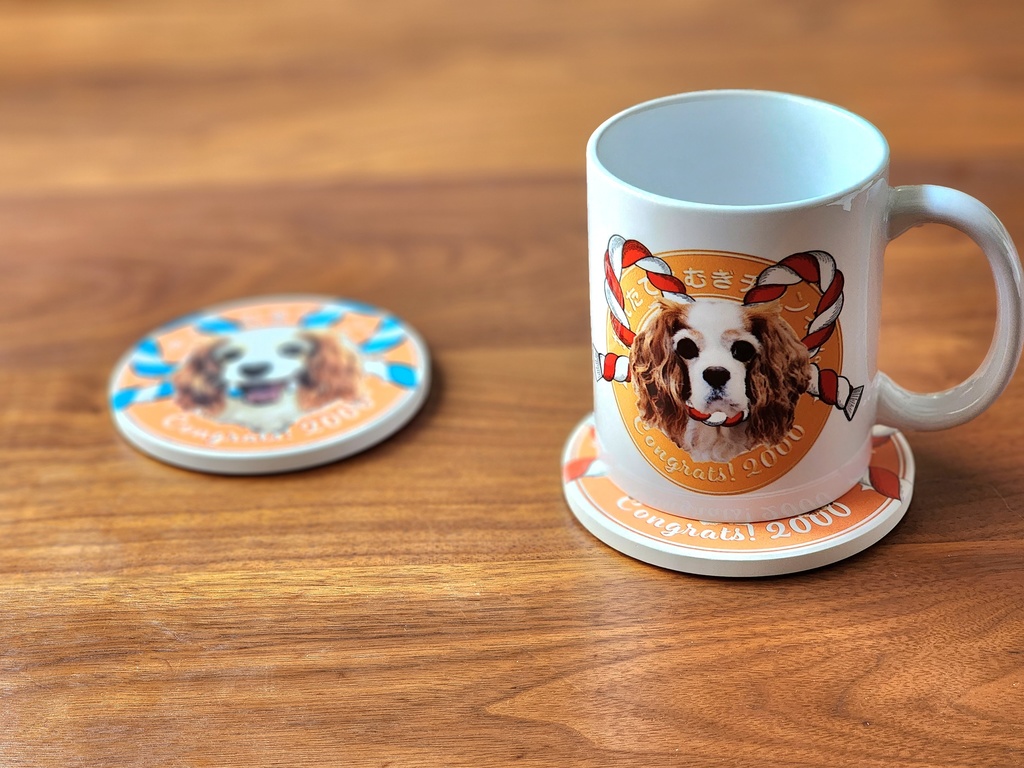 チャンネル登録者数二千記念マグカップー阿吽ー