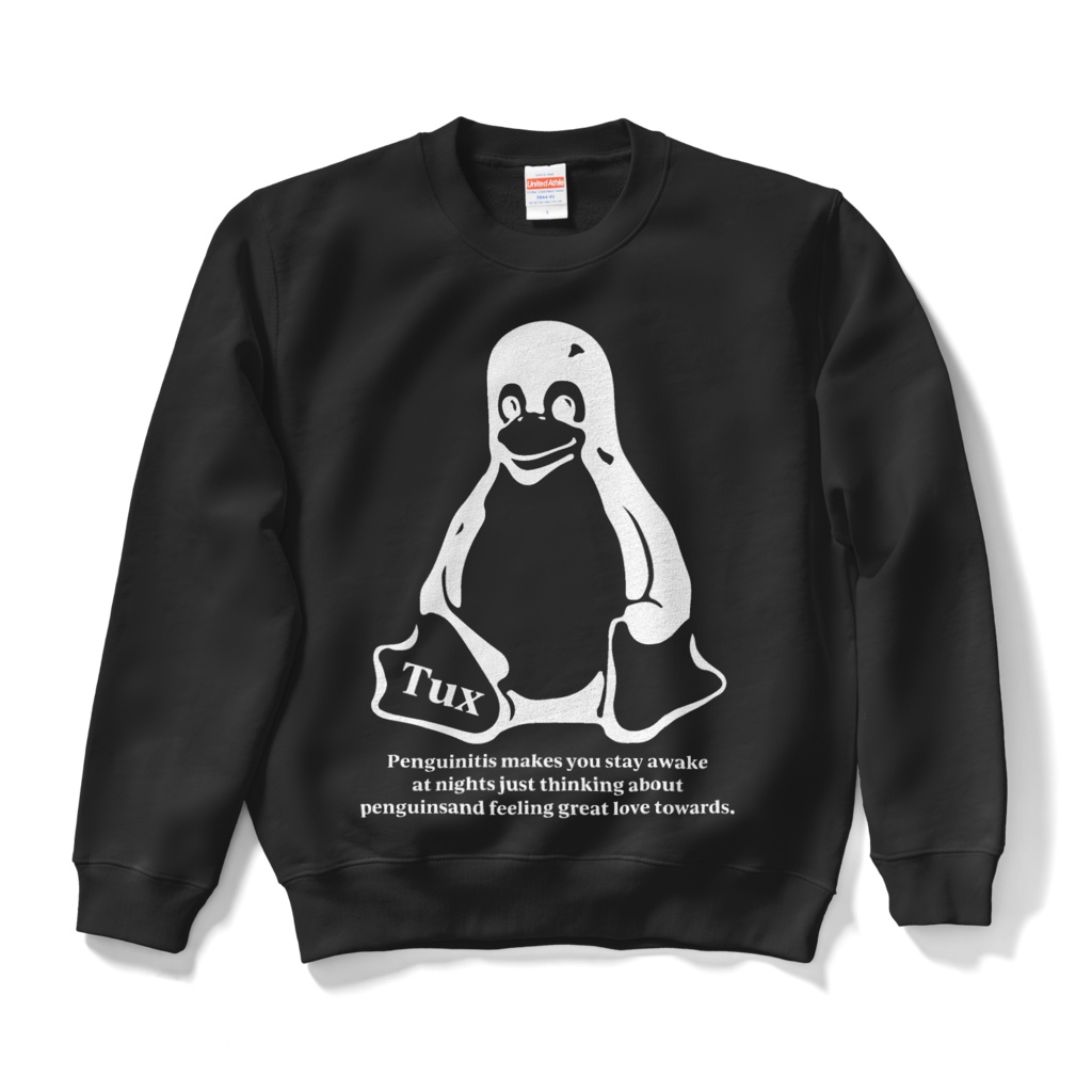 Linuxマスコットスウェット 黒