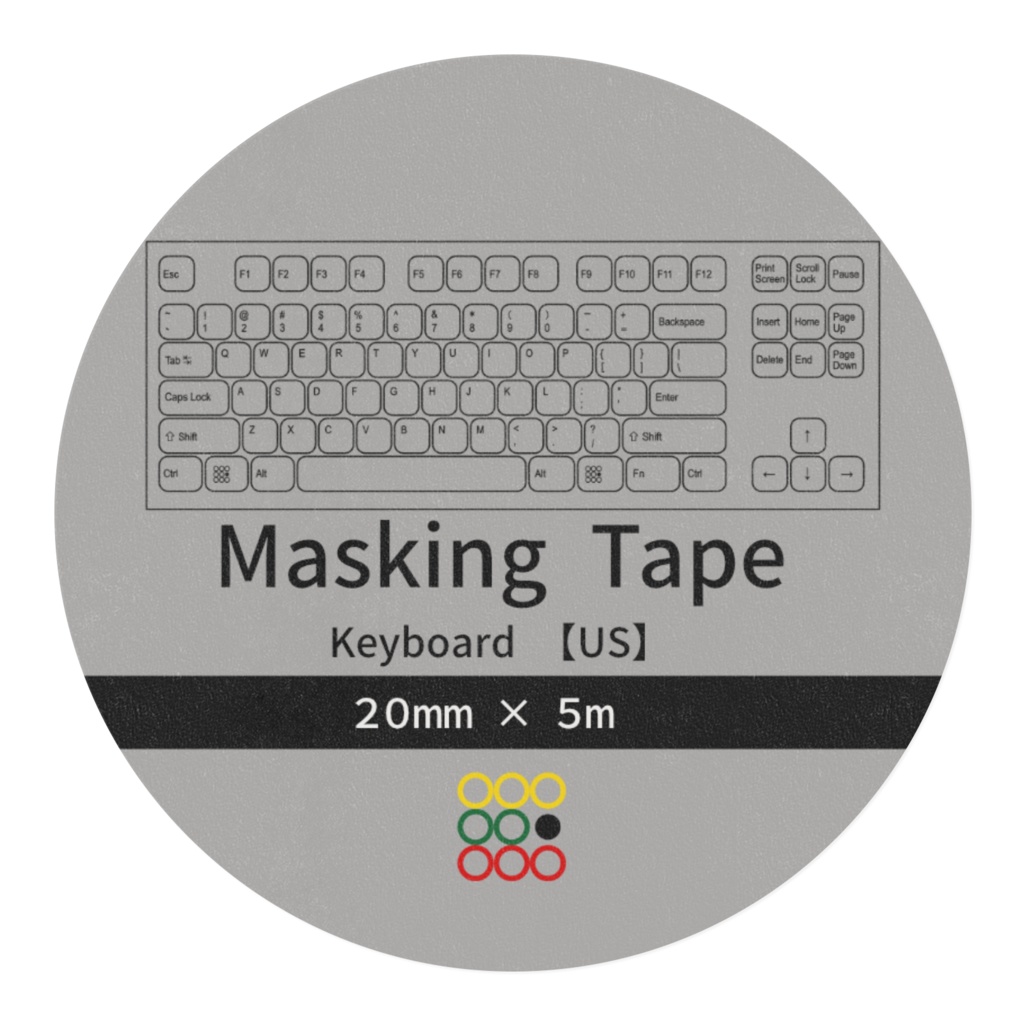 キーボードマスキングテープ