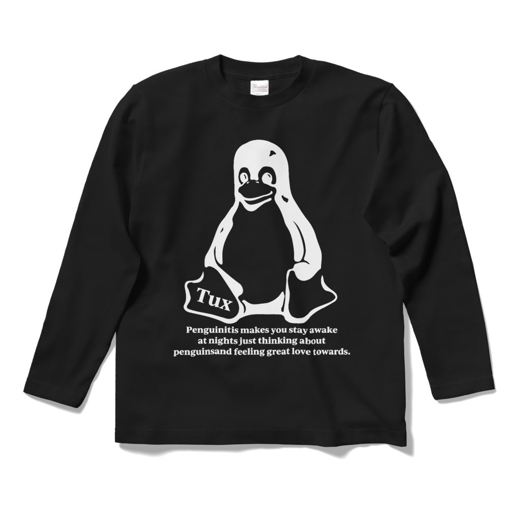 LinuxマスコットロングスリーブTシャツ(カラーシャツ)