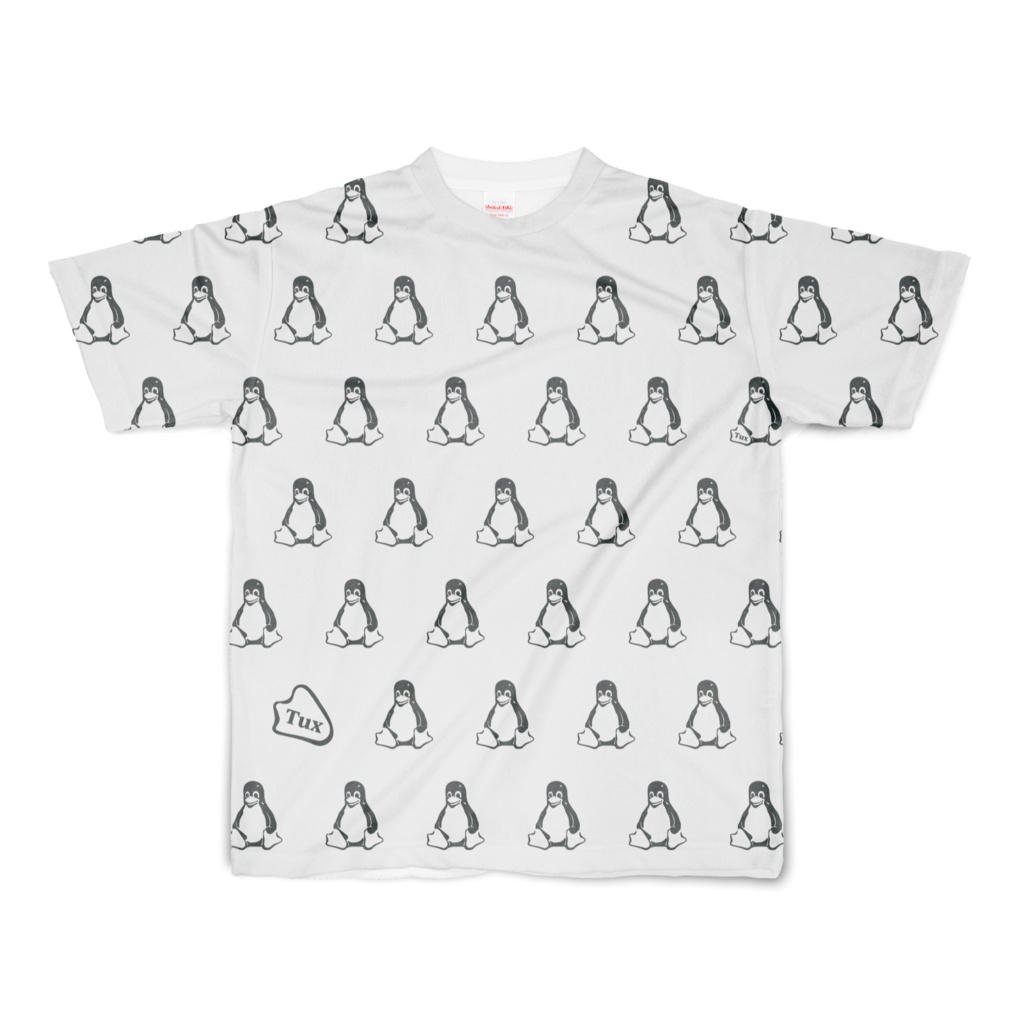 LinuxフルグラフィックTシャツ(単色)