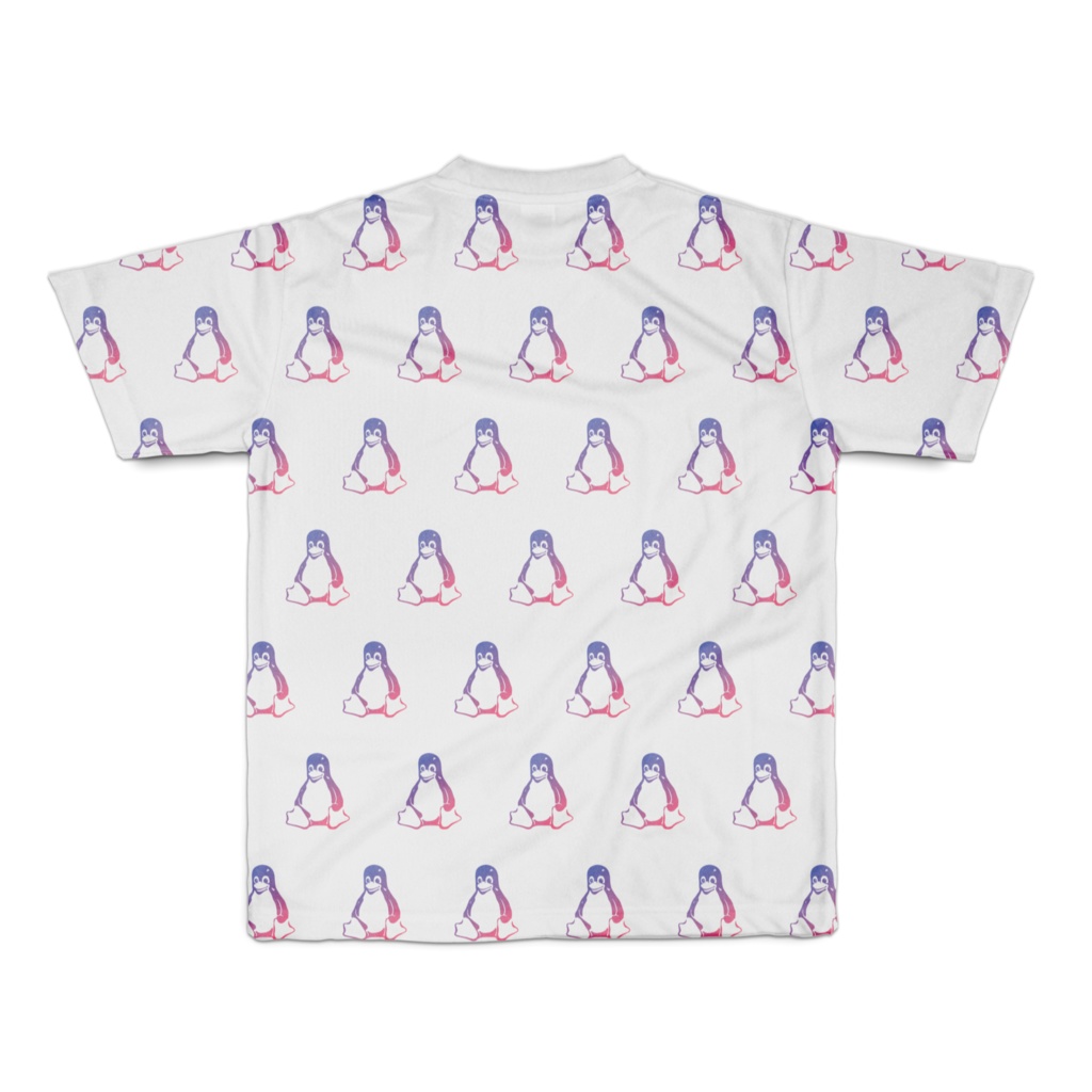 LinuxフルグラフィックTシャツ(グラデーション)