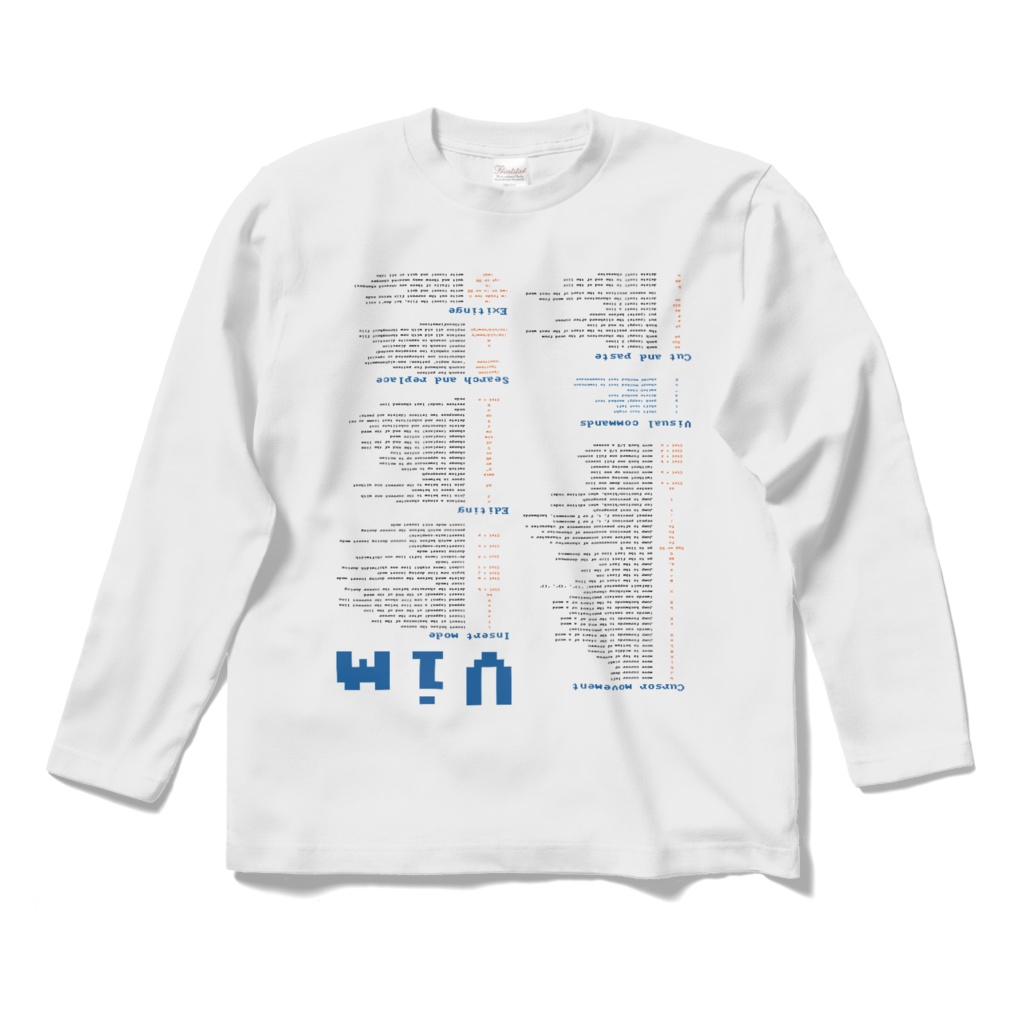 【逆さま】Vim Cheat Sheet　長袖シャツ