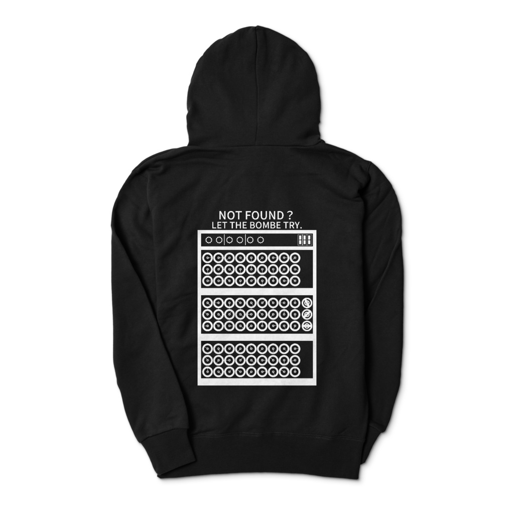 Bombe ジップパーカー【白シルエット】