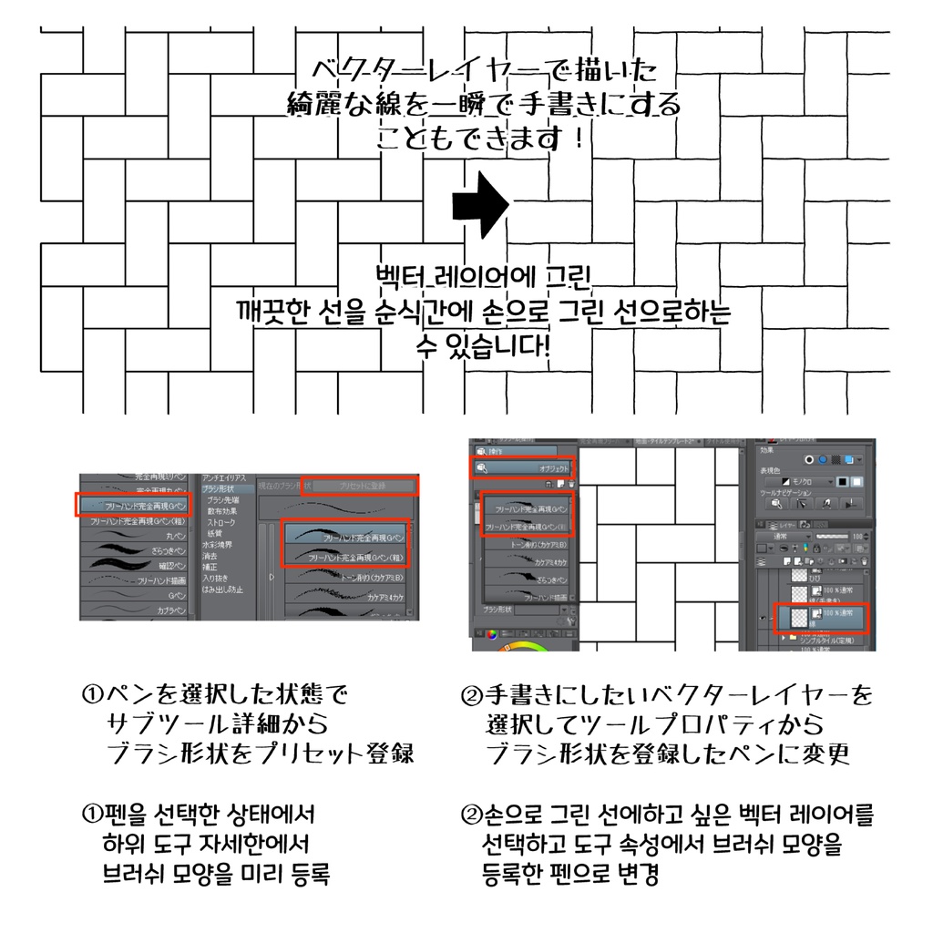 フリーハンド完全再現Gペン