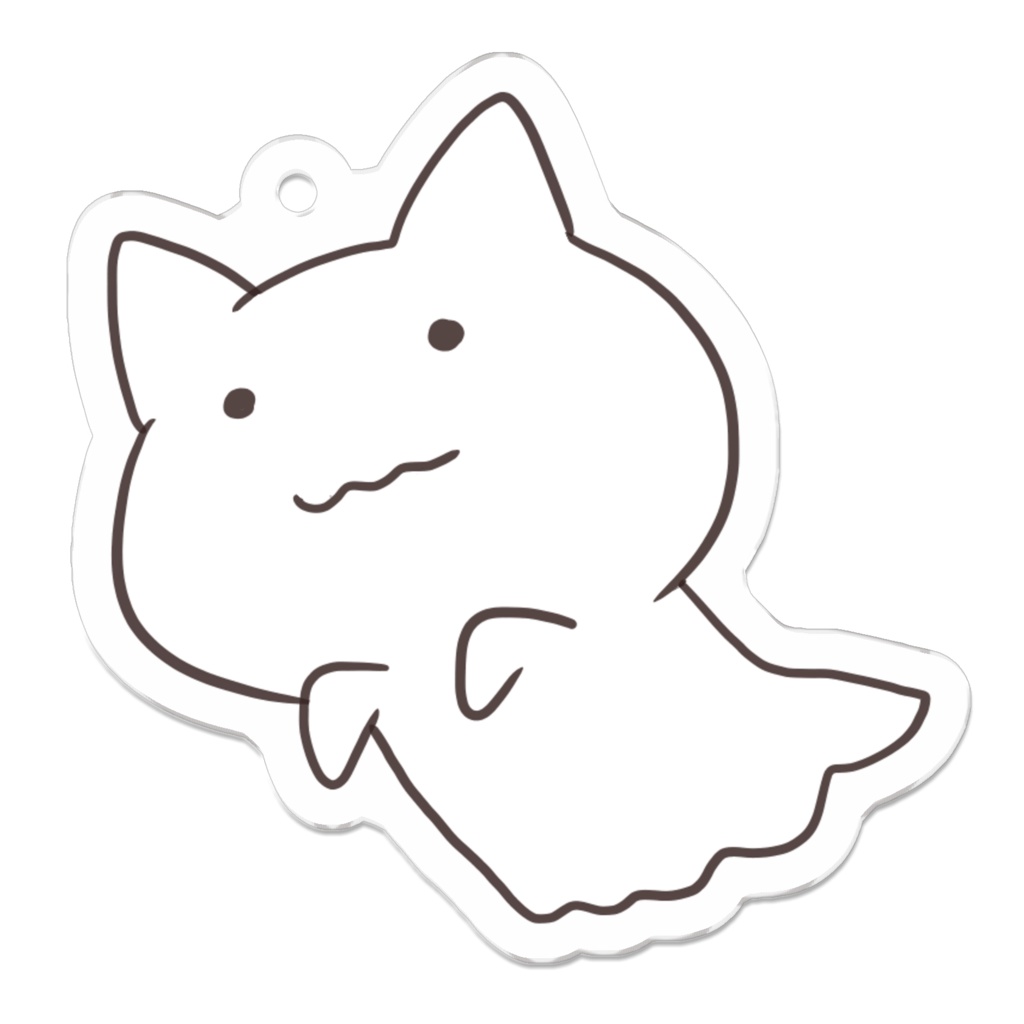 ねこおばけのアクリルキーホルダー２