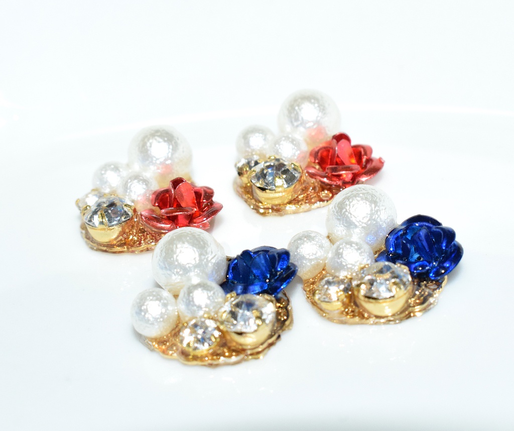 DC*パールとローズのビジューピアス/イヤリング