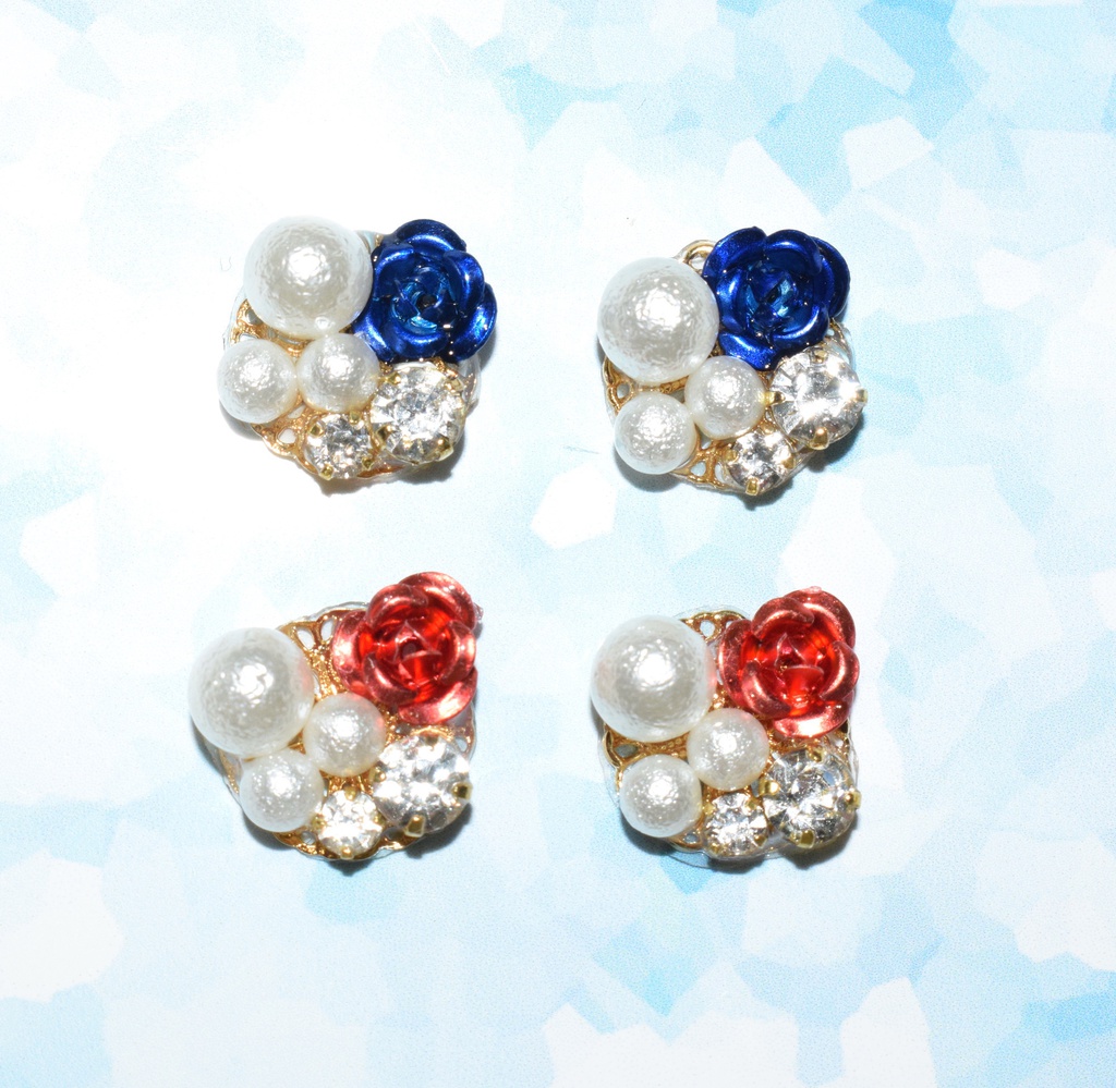 DC*パールとローズのビジューピアス/イヤリング