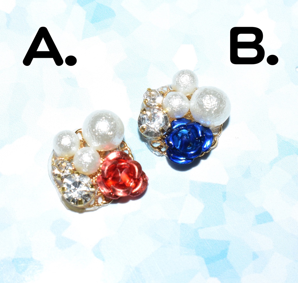 DC*パールとローズのビジューピアス/イヤリング