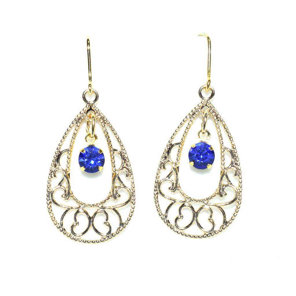 DC*ガラスチャームのデザインピアス