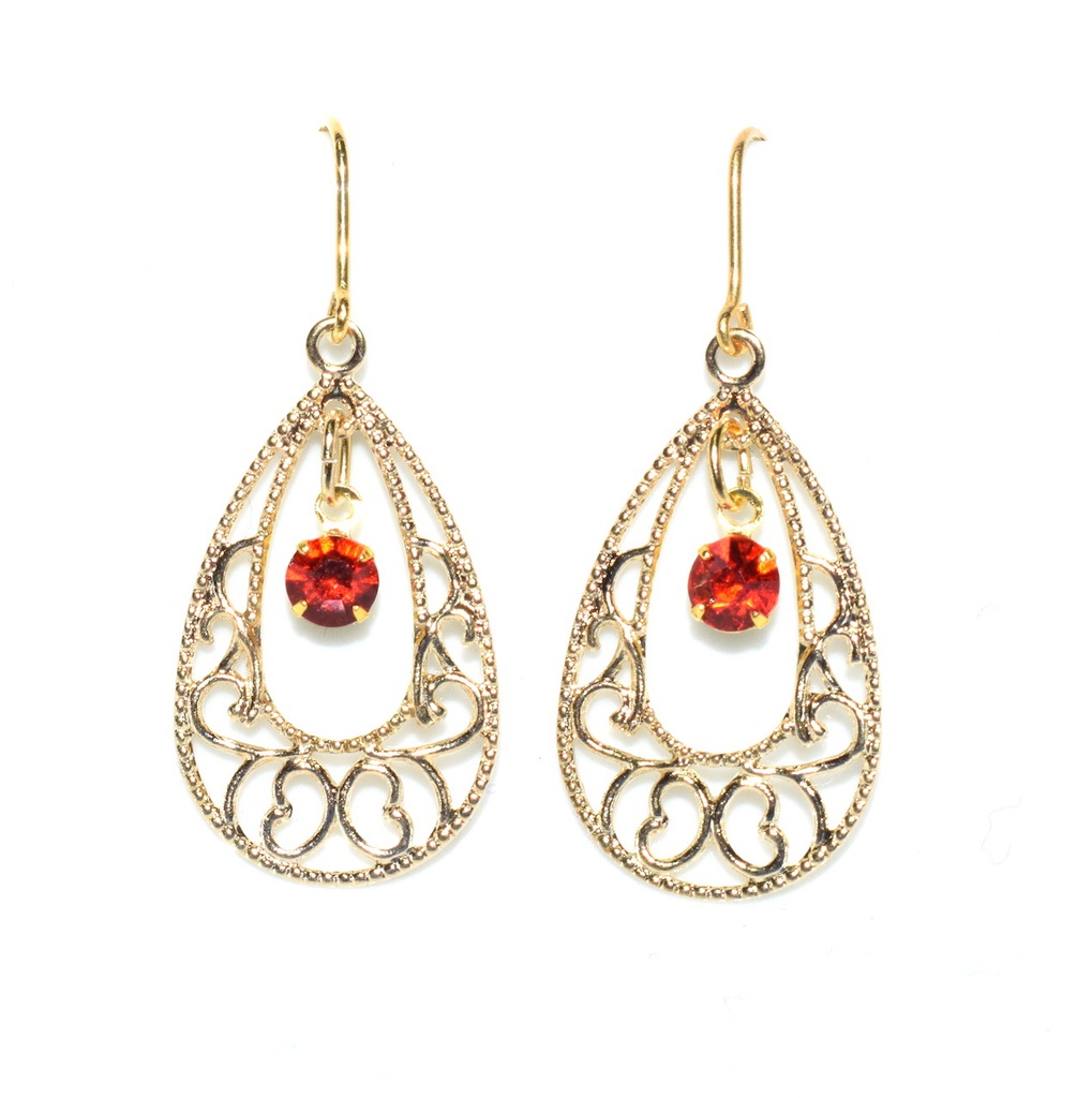 DC*ガラスチャームのデザインピアス