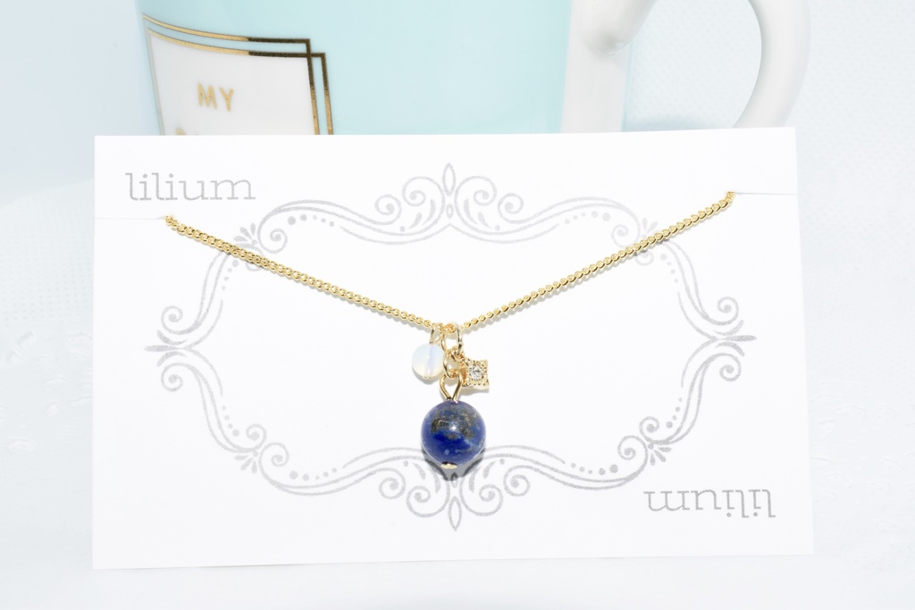 ラピスラズリと一等星の天体観測ネックレス