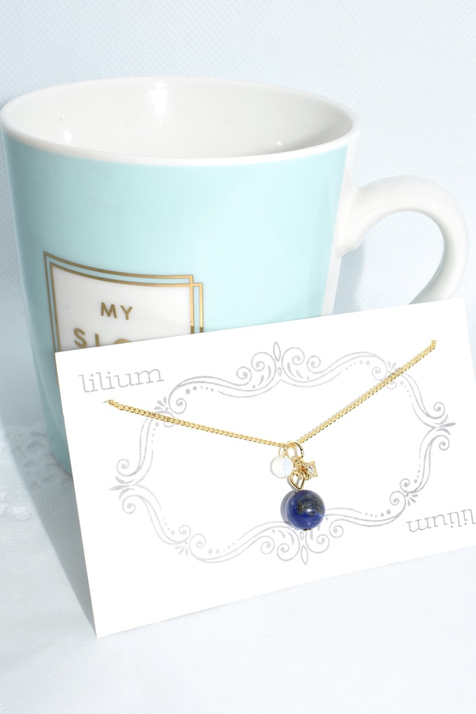 ラピスラズリと一等星の天体観測ネックレス