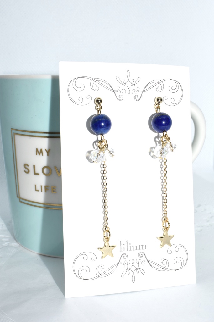 ラピスラズリの天体観測ピアスB