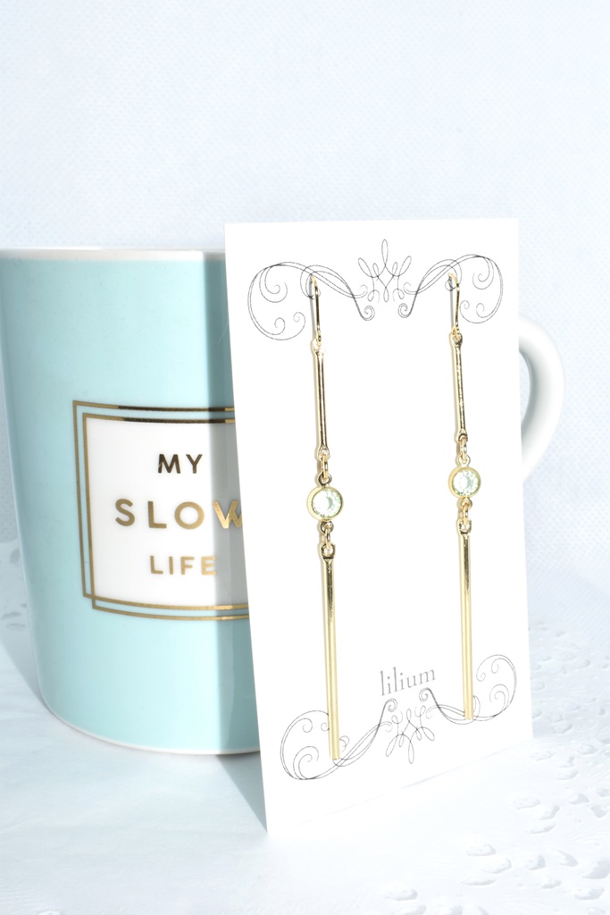 残2)DC*リシR ストレートロングピアス