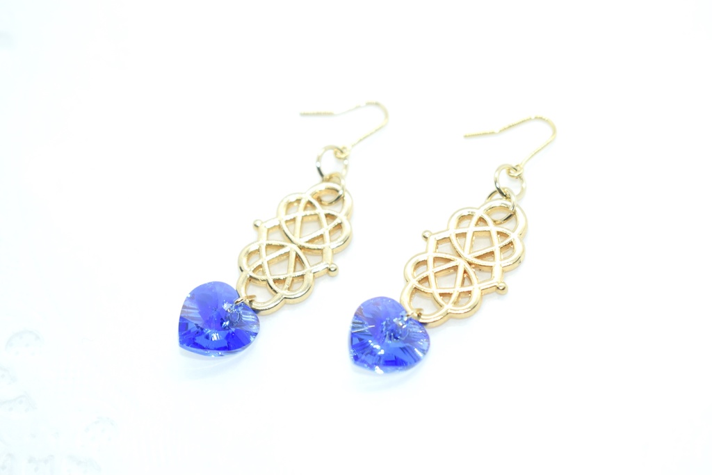 ハートスワロピアス*ブルー