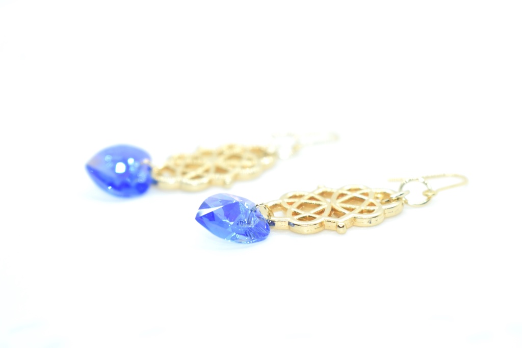 ハートスワロピアス*ブルー