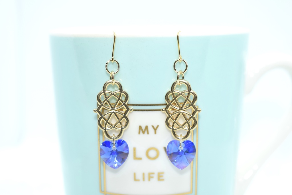 ハートスワロピアス*ブルー