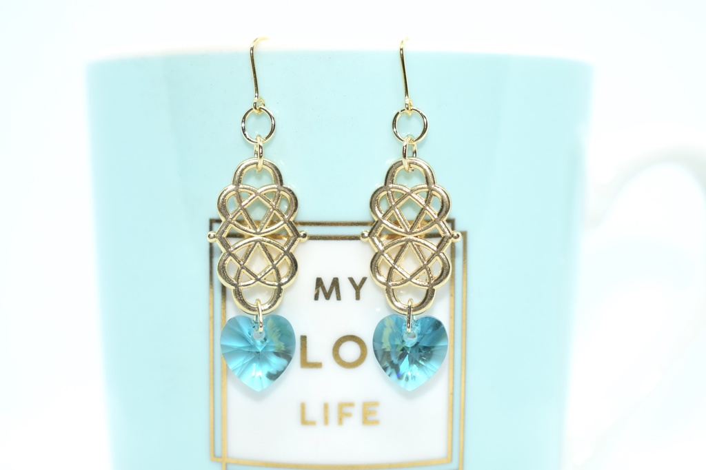 ハートスワロピアス*グリーン