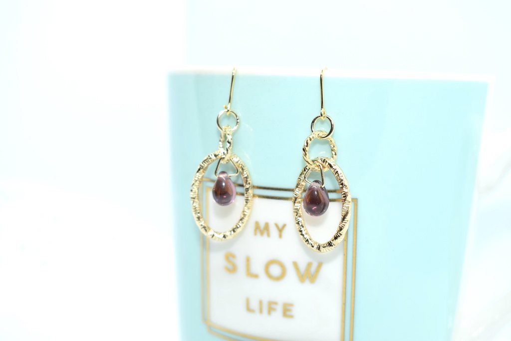 鬼滅*胡蝶しのぶ ティアドロップピアスA