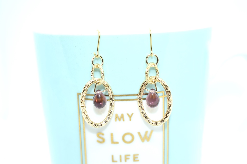 鬼滅*胡蝶しのぶ ティアドロップピアスA