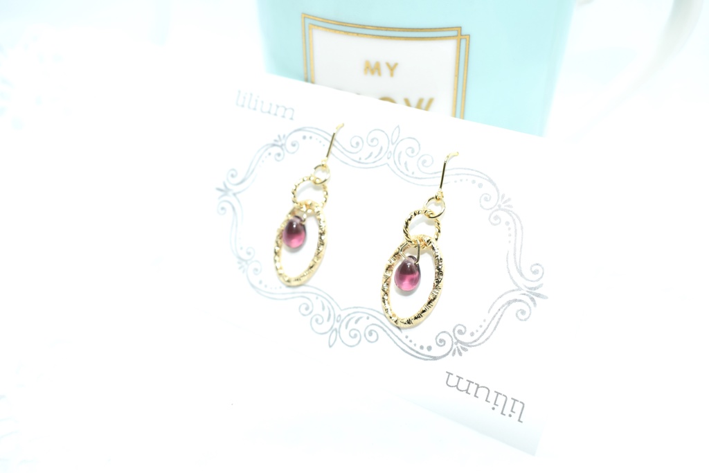 鬼滅*胡蝶しのぶ ティアドロップピアスA