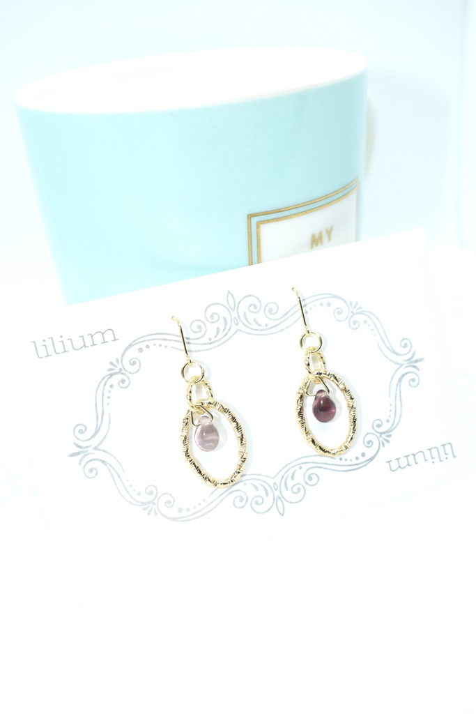 鬼滅*胡蝶しのぶ ティアドロップピアスC