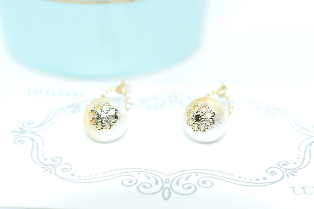 再販/鬼滅*善逸 コットンパールピアス