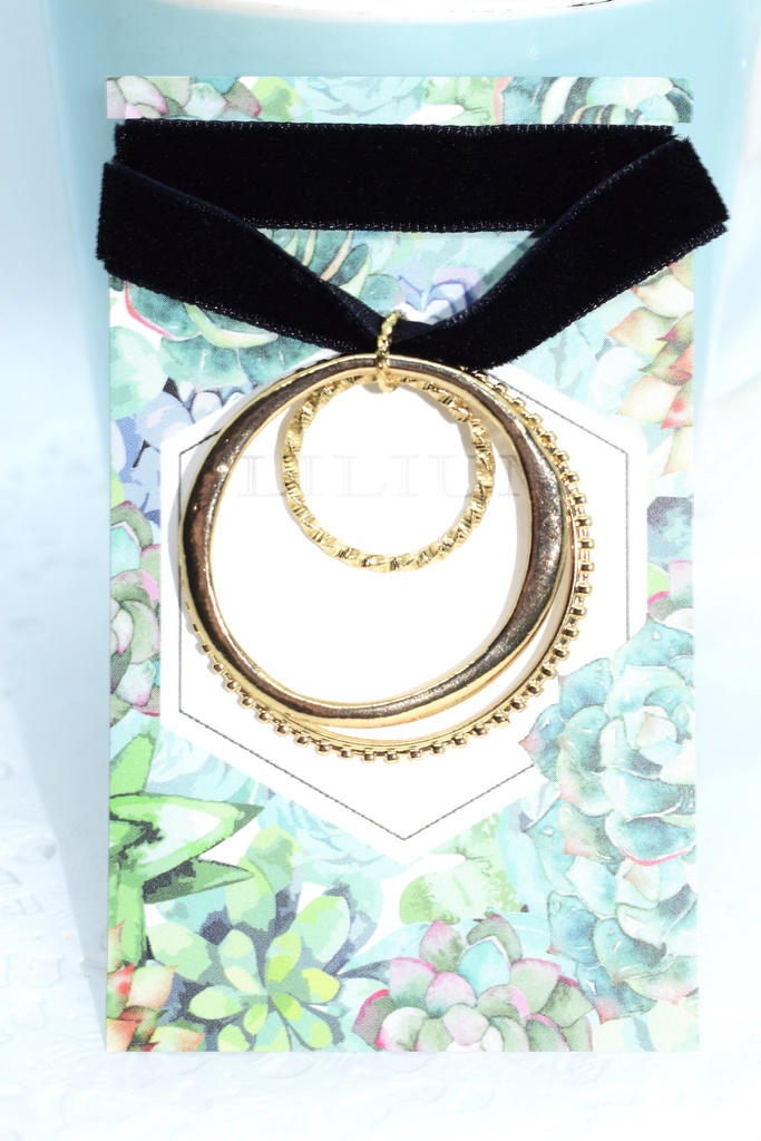 ベロアチョーカー【3連サークル】