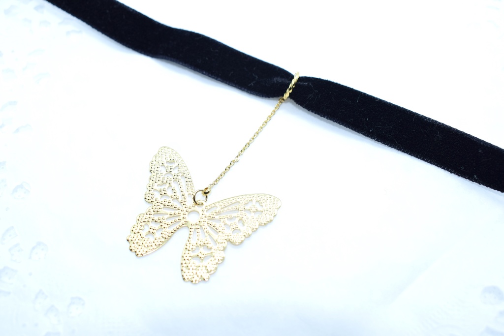 ベルベットチョーカー【バタフライ】