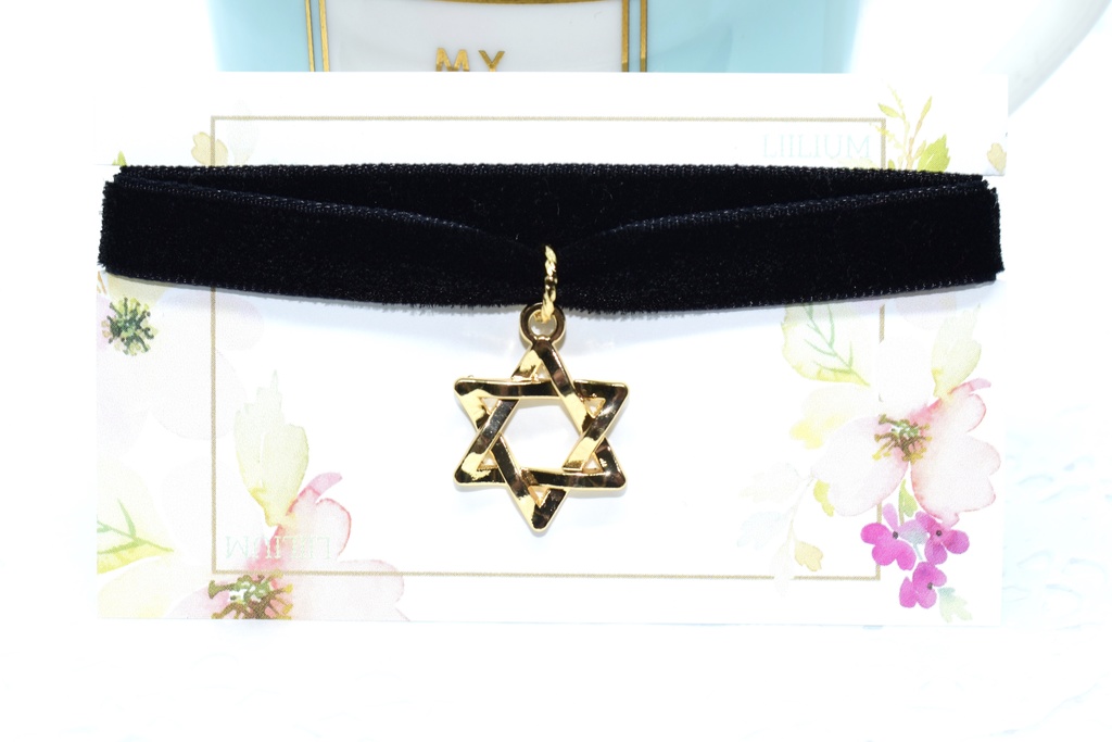 ベロアチョーカー【ヘキサグラム】