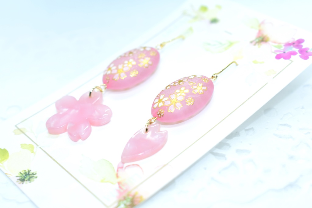 桜ピアス【ピンク】