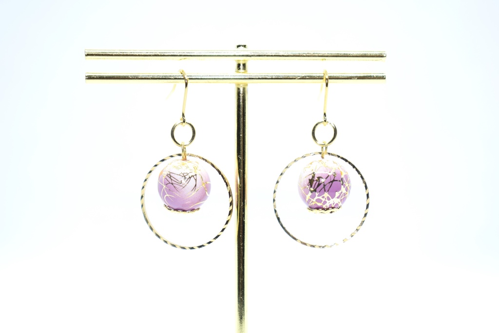 再販/鬼滅*胡蝶しのぶ グラデーションピアス