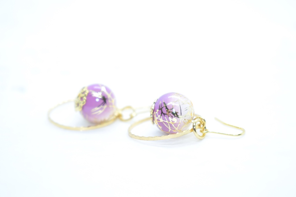 再販/鬼滅*胡蝶しのぶ グラデーションピアス