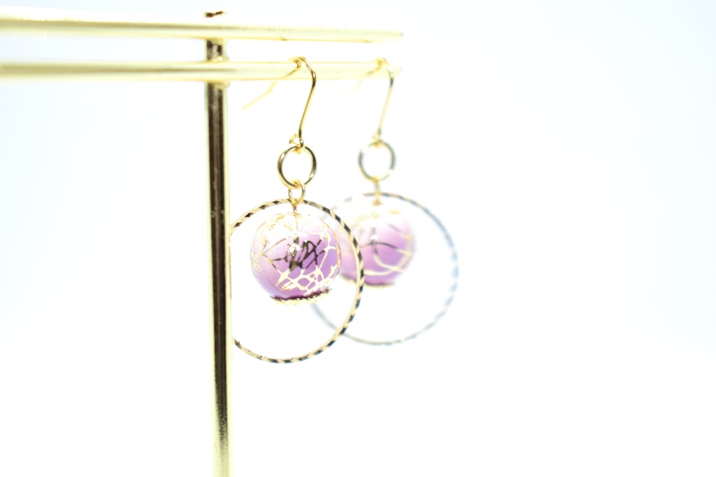 再販/鬼滅*胡蝶しのぶ グラデーションピアス