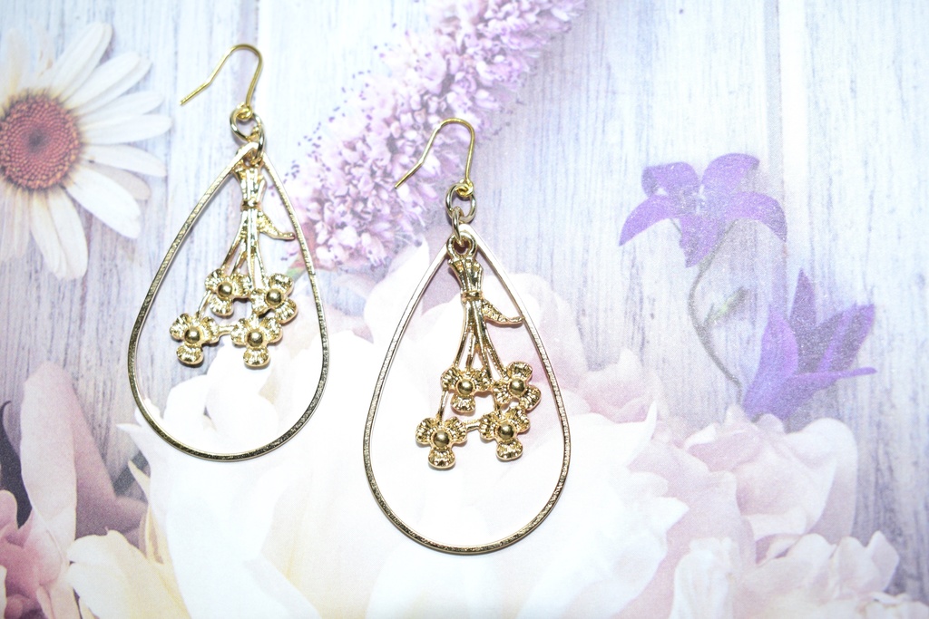 フラワーブーケピアス