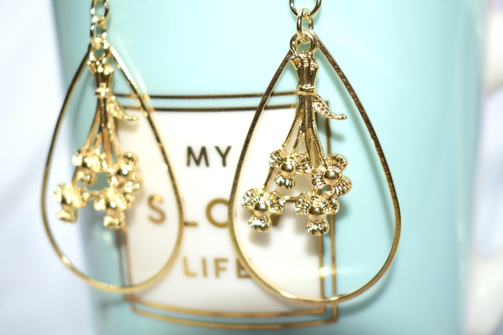 フラワーブーケピアス