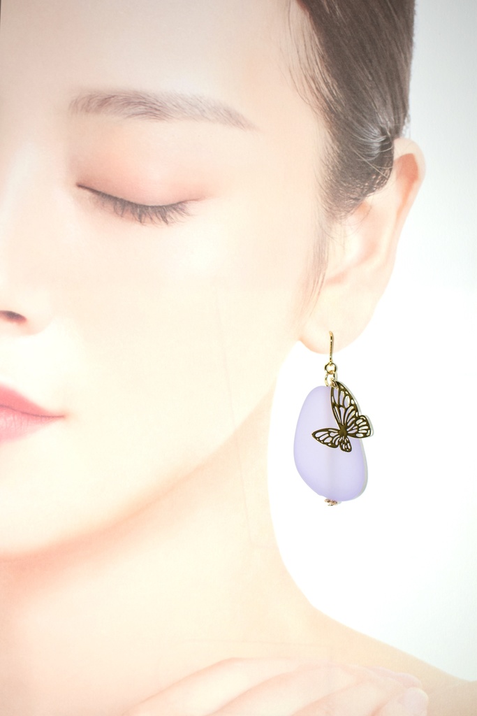 刀剣乱舞*歌仙兼定 すりガラス風ピアス